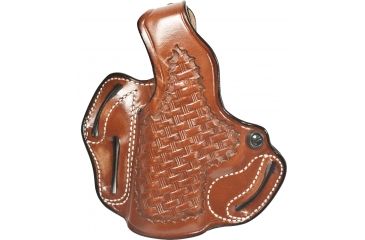 Image of DeSantis Thumb Break Scabbard Holster - Left, Tan, Unlined, Basketweave, 3 Slot 001TFR1Z0 - FITS S&amp;W M&amp;P 45CAL