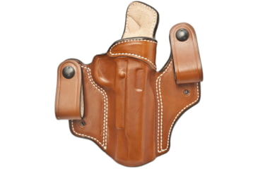 Image of DeSantis Mad Max Leather IWB Holster, Glock 17, 19, 22, 23, 31, 32, 19X, 45, Right Hand, Plain, Tan, 112TAB2Z0