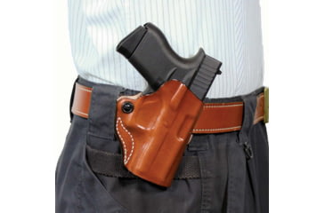 Image of DeSantis Mini Scabbard Leather Belt Holsters - SIG Sauer, SIG Sauer P365, Left Hand, Plain, Tan, 019TB8JZ0