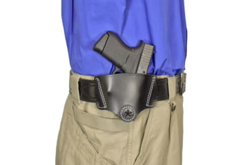 Image of DeSantis Outback Belt Leather Holster, Fits Most Small Autos and 1911S, Ambidextrous, Plain, Black, 145BJG1Z0