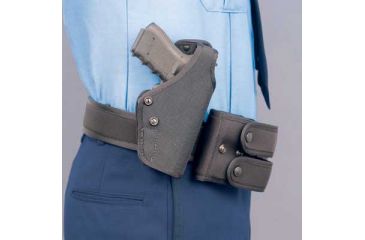 Image of DeSantis Left Hand - Black - Chek-Mate Nylon Hi-Ride Duty Holster M42BBB2Z0