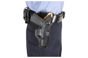Image of DeSantis Safety Star Ankle Holster for Smith &amp; Wesson K Frame 4 in, Leather, Left Hand, Black 015PD14Z0