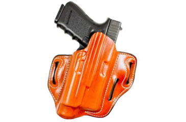 Image of DeSantis Speed-Lite Belt Leather Holster, Glock 17, 22, 31 w/ Inforce APL, Left Hand, Plain, Tan, 132TB3JZ0