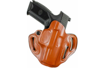 Image of DeSantis Speed Scabbard Leather OWB Belt Holsters, Beretta 92F, 92FS, Taurus PT92, PT99, Right Hand, Plain, Tan, 002TA86Z0