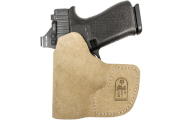 Image of DeSantis Suede Nemesis Holster, Ambidextrous, Glock 43, 43X, 43X Mos With Or Without Red Dot Sight, Natural, Ambidextrous, 226NJ3TZ0