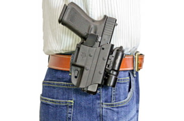Image of DeSantis Tap-Out Belt Kydex Holster, Glock 17, 19, 22, 23, 31, 32, 37, 38, Ambidextrous, Kydex, Black, 116PBJB2Z0