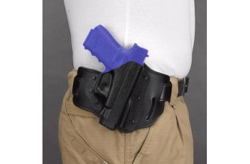Image of Desantis The Intimidator Style 70 Hybrid Holster for Kimber Solo 9mm, Right Hand, Plain Black 070BAX3Z0