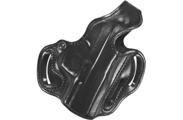 Image of DeSantis Thumb Break Scabbard Holster - Right, Black, Lined, Plain, 3 Slot 001BCT6Z0 - FITS KIMBER PRO TLE/RL II 4in.