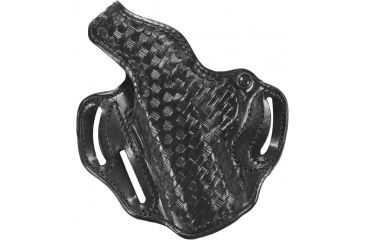 Image of DeSantis Thumb Break Scabbard Holster - Left, Black, Lined, Basketweave, 3 Slot 001BHM9Z0 - FITS S&amp;W M&amp;P 9/40, 45C