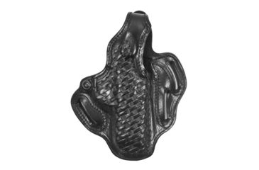 Image of DeSantis Thumb Break Scabbard Holster - Right, Black, Unlined, Basketweave, 3 Slot 001BET6Z0 - FITS KIMBER PRO TLE/RL II 4in.