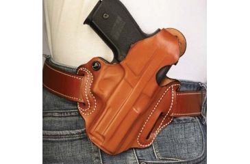 Image of DeSantis Thumb Break Scabbard Holster - Left, Tan, Lined, Basketweave, 3 Slot 001THL7Z0 - FITS S&amp;W M&amp;P COMPACT 9MM/40CAL