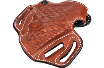 Image of DeSantis Thumb Break Scabbard Holster - Right, Tan, Lined, Basketweave 3 Slot 001TGU8Z0 - FITS S&amp;W Bodyguard 2in. Barrel w/ Insight Laser