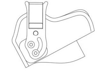 Image of DeSantis Tuck-This II Holster - Right, Black M24BJD6Z0