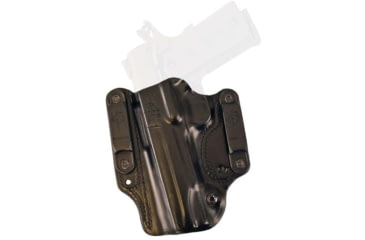 Image of DeSantis Variable 13 OWB Leather Holster, SIG Sauer P320C, P250C, P320 XCompact, Ambidextrous, Plain, Black, 170BJT1Z0