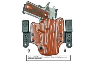 Image of DeSantis Variable 13 OWB Leather Holster, Glock 19, 19 Gen 5, 19X, 23, 32, 36, 45, Ambidextrous, Plain, Tan, 170TJB6Z0