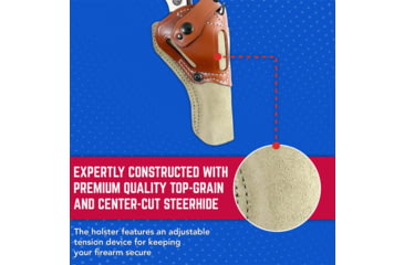 Image of DeSantis Wild Hog OWB Leather Belt Fits Ruger Wrangle, Natural, 189NJ5XZ0