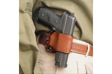 Image of DeSantis Yaqui Slide Leather Belt Holster, Fits Most Single Action Autos, Right Hand, Plain, Tan, 023TASAZ0