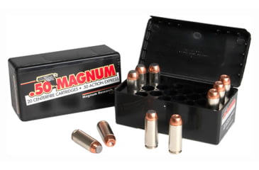 Image of Desert Eagle .50 Action Express 300 Grain Jacketed Hollow Point Nickel Plated Centerfire Pistol Ammo, 20 Rounds, DEP50JHP300B