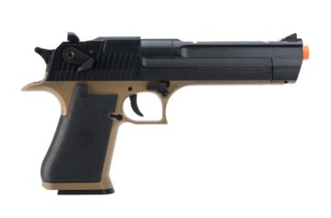 Image of Desert Eagle Licensed .50 Action Express Spring Airsoft Full Size Pistol w/ 190rd Hi-cap Magazine, Desert Tan, Small, 90113