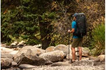 Image of Deuter Aircontact 55 + 10 Backpack - Mens, Graphite/Black, 65L, 332031947010
