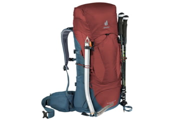 Image of Deuter Aircontact Lite 40 + 10 Backpack, Redwood/Arctic, 40 + 10 Liter, 334032153310