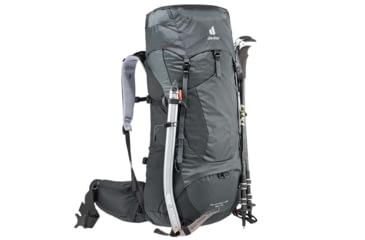 Image of Deuter Aircontact Lite 50 + 10 Backpack, Graphite/Black, 50 + 10 Liter, 334052147010