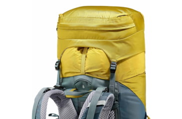 Image of Deuter Aircontact Lite 50 + 10 Backpack, Turmeric/Teal, 50 + 10 Liter, 334052182050