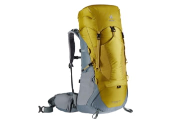 Image of Deuter Aircontact Lite 50 + 10 Backpack, Turmeric/Teal, 50 + 10 Liter, 334052182050