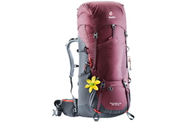 Image of Deuter Aircontact Lite Womens Backpack 60 + 10 SL, Maroon/Graphite, 434021854230