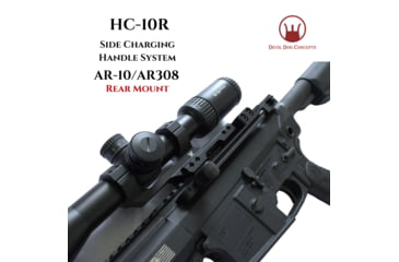 Image of Devil Dog Concepts AR-10/AR308 Rear Mount Side Charging Handle w/Aluminum Tactical Pull Handle, Black, AR-10/AR308 .308, 10DDCHC022