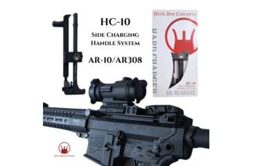 Image of Devil Dog Concepts AR-10/AR308 Side Charging Handle w/Aluminum Traditional Pull Handle, Black, AR-10/AR308 ,.308, 10DDCHC013