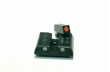 Image of Devil Dog Concepts Combat Handgunning Sight Set with Tritium, Steel, Nitride Finish, White Rear &amp; Orange Front, Glock- Low DDC-0CN1FN2