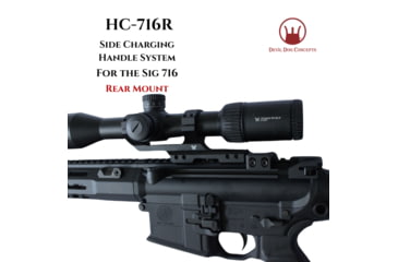 Image of Devil Dog Concepts Sig Sauer 716 Rear Mount Side Charging Handle w/Aluminum Tactical Pull Handle, Black, AR-10/AR308 ,.308, 716DDCHC022