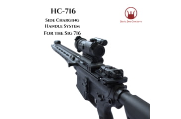 Image of Devil Dog Concepts Sig Sauer 716 Side Charging Handle w/Aluminum Traditional Pull Handle, Black, AR-10/AR308 ,.308, 716DDCHC013