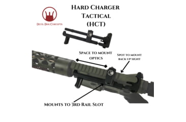 Image of Devil Dog Concepts Tactical Hard Charger w/Aluminum Folding Handle, Black, Standard ,5.56/.223, DDCHC033