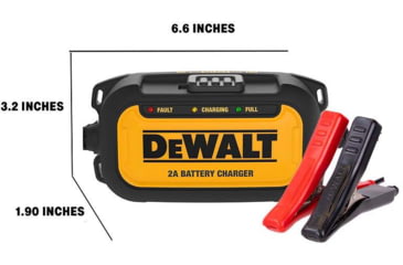 Image of DeWALT 2 Amp Professional Automotive Battery Charger and Maintainer, Yellow/Black, DXAEC2