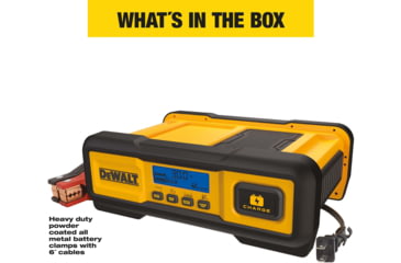 Image of DeWALT 30 AmpProfessional Battery Charger, 3 Amp Battery Maintainer With 100 Amp Engine Start, Yellow/Black, DXAEC100