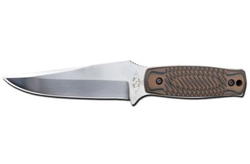 Image of Dexter Outdoors 5in Clip Pt. Carry Knife, Uncoated Blade,Straight Edge,Hyena Brown Handle, 40404HB-1