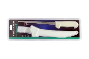 Image of Dexter Outdoors Sani-Safe 9in Dexsteel Blade Flexible Fillet Knife With Sheath, White Handle, S133-9WS1-CP