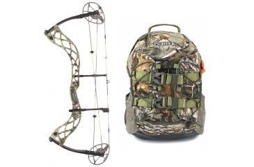 Image of Diamond Deploy SB Bow, MO Country 26-30.5 in 60 lb RH, A12756 W/ Vanguard Xl Hunting Backpack-Realtree Camo, DIA12482960-KIT1