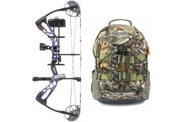 Image of Diamond Edge SB-1 Bow Package, Black 70 lb. RH, A12698 W/ Vanguard Xl Hunting Backpack-Realtree Camo, DIA1272-KIT1