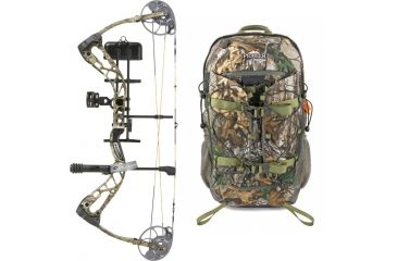 Image of Diamond Edge SB-1 Bow Package, Mossy Oak Country 70 lb. LH, A12697 W/ Vanguard Xl Hunting Backpack-Realtree Camo, DIA1271-KIT3