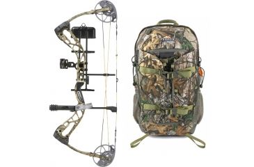 Image of Diamond Edge SB-1 Bow Package, Mossy Oak Country 70 lb. RH, A12696 W/ Vanguard Xl Hunting Backpack-Realtree Camo, DIA1270-KIT3