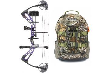 Image of Diamond Edge SB-1 Bow Package, Purple Blaze 70 lb. RH, A12700 W/ Vanguard Xl Hunting Backpack-Realtree Camo, DIA1274-KIT1