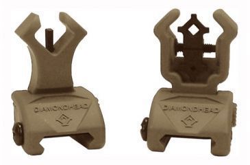Image of USED Diamondhead Polymer Diamond Integrated Sigting System With Nitbrite Top Mounted Deployable Front and Rear Sight, AR-15, Flat Dark Earth, 1498, EDEMO1, Condition Like New, Inspect and Rebox