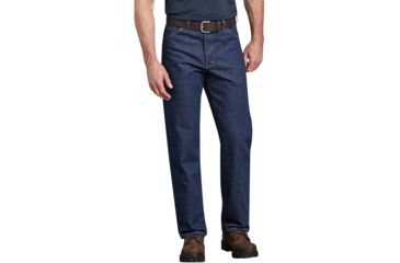 Image of Dickies Mens Industrial Jeans, Rinsed Indigo Blue - C993RNB 40 34