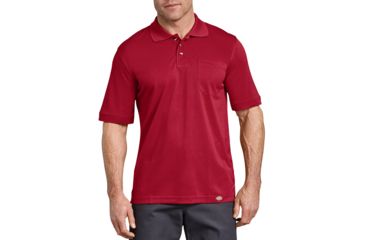 Image of Dickies Mens Industrial Short Sleeve Polo, English Red - LS404ER L