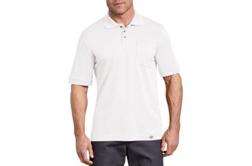 Image of Dickies Mens Industrial Short Sleeve Polo, White - LS404WH S