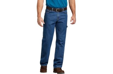 Image of Dickies Mens Relaxed Fit Carpenter Denim Jean, Stonewashed Indigo Blue - 1993SNB 30 30
