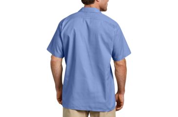 Image of Dickies Mens Short Sleeve Industrial Work Shirt, Light Blue Dow - LS535LW M